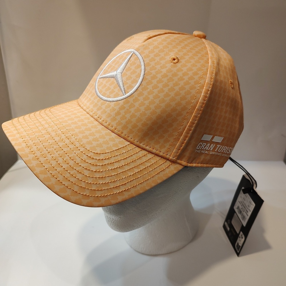 Mercedes AMG Petronas F1 Team Gran Turismo Monster Hat Cap Orange Houndstooth